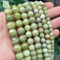 Natural Stone Beads Lemon Green Jaspers Round Beads for Jewelry Making Diy Bracelet Necklace Earrings 15" Strand 4/6/8/10/12mm