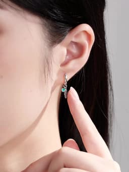 Original 925 Sterling Silver Earrings Infinity Love Heart Piercing Crystals Stud Earings For Women Birthday Gift Luxury Jewelry