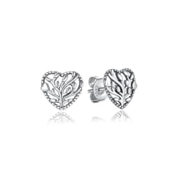 Original 925 Sterling Silver Earrings Infinity Love Heart Piercing Crystals Stud Earings For Women Birthday Gift Luxury Jewelry