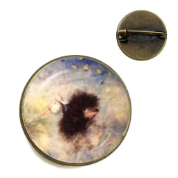 Vintage Hedgehog Brooch Cute Animal Pins Fashion Jewelry Brooches Antique Bronze Plated Collar Pin For Women Men Gift
