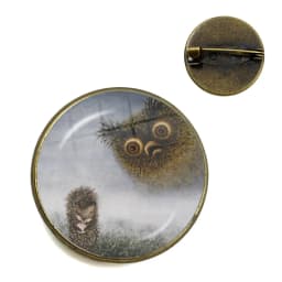 Vintage Hedgehog Brooch Cute Animal Pins Fashion Jewelry Brooches Antique Bronze Plated Collar Pin For Women Men Gift