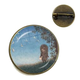 Vintage Hedgehog Brooch Cute Animal Pins Fashion Jewelry Brooches Antique Bronze Plated Collar Pin For Women Men Gift