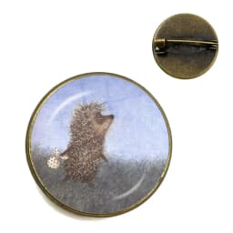 Vintage Hedgehog Brooch Cute Animal Pins Fashion Jewelry Brooches Antique Bronze Plated Collar Pin For Women Men Gift