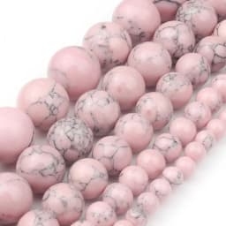 Natural Turquoises Howlite Stone Sediment Jaspers Round Loose DIY Beads for Jewelry Making Christmas Gift Bracelets 15'' 4-12mm