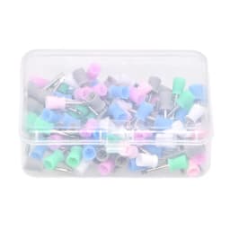 100pcs/box Dental Polishing Cup Latch Type Rubber Tooth Polish Polishing Brush Prophy Cup for Low Speed Handpiece Oral Hygiene