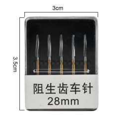 5pcs/box Dental Carbide Drill 25mm 28mm Tungsten Bone Cutters Finishing Burs Tooth Extraction Burs for High Speed Handpiece