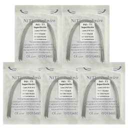 5Pack AG Dental Arch Wires Orthodontic Super Elastic NITI Round Rectangle Archwire Lower/Upper 012/014/016/018/020/16x16/16x22