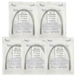 5Pack AG Dental Arch Wires Orthodontic Super Elastic NITI Round Rectangle Archwire Lower/Upper 012/014/016/018/020/16x16/16x22