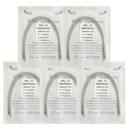5Pack AG Dental Arch Wires Orthodontic Super Elastic NITI Round Rectangle Archwire Lower/Upper 012/014/016/018/020/16x16/16x22