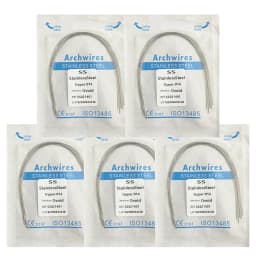 5Pack AG Dental Arch Wires Orthodontic Super Elastic NITI Round Rectangle Archwire Lower/Upper 012/014/016/018/020/16x16/16x22