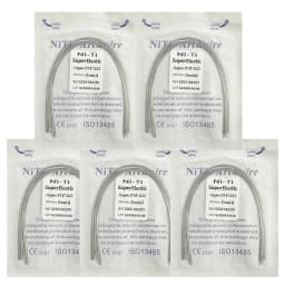 5Pack AG Dental Arch Wires Orthodontic Super Elastic NITI Round Rectangle Archwire Lower/Upper 012/014/016/018/020/16x16/16x22