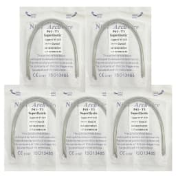 5Pack AG Dental Arch Wires Orthodontic Super Elastic NITI Round Rectangle Archwire Lower/Upper 012/014/016/018/020/16x16/16x22
