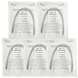 5Pack AG Dental Arch Wires Orthodontic Super Elastic NITI Round Rectangle Archwire Lower/Upper 012/014/016/018/020/16x16/16x22