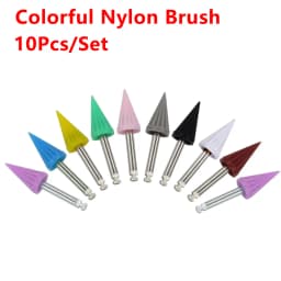 AG 10pcs/Box Disposable Dental Polisher Nylon Bristle Brush Polishing Polisher Cup Teeth Whitening Prophy Brushes Dentist Tools