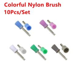 AG 10pcs/Box Disposable Dental Polisher Nylon Bristle Brush Polishing Polisher Cup Teeth Whitening Prophy Brushes Dentist Tools
