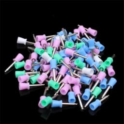100PCS/Box Dentistry Polishing Cup Latch Type Rubber Tooth Polishing Brush Prophy Cup for Low Speed Handpiece Oral Hygiene