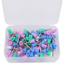 100PCS/Box Dentistry Polishing Cup Latch Type Rubber Tooth Polishing Brush Prophy Cup for Low Speed Handpiece Oral Hygiene