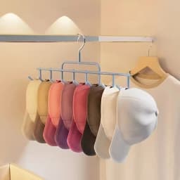 1pc New Hat Rack Instagram-Style Cap Organizer with Hanging Hooks, Fits 8 Tall Caps for Dorm Closet Wall Mounted Baseball