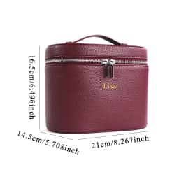 Customizable Names and Letters, Travel Portable Cosmetic Bag Large-capacity PU Leather Cosmetic Box with Internal Storage Box,