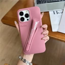 For iPhone 16 12 13 14 15 11 Pro Max Plus 17 Fashion Rhode Phone Case Gray Toast Espresso Ribbon Lip Gloss Holder Silicone Cover