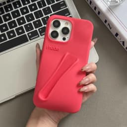 For iPhone 16 12 13 14 15 11 Pro Max Plus 17 Fashion Rhode Phone Case Gray Toast Espresso Ribbon Lip Gloss Holder Silicone Cover