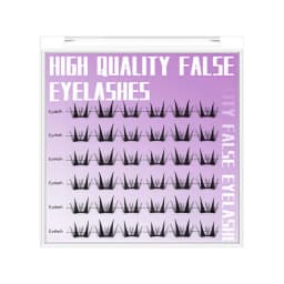 7-13mm Press on Lash Clusters Comic Eyelash Clusters No Glue Natural Cosplay False Eyelashes for Shopping Dating Traveling