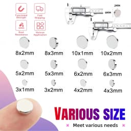 Super Powerful Magnet Strong Magnet Round Small Magnet for Decoration, Fridge, DIY, Office, 3x1,3x2,4x1,4x2,5x2,5x3,6x2,8x2,10x2