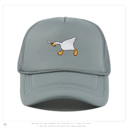 Embroidered baseball cap with goose pattern for men and women, casual and fashionable city style duckbill cap