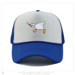 Embroidered baseball cap with goose pattern for men and women, casual and fashionable city style duckbill cap