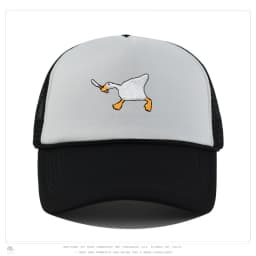 Embroidered baseball cap with goose pattern for men and women, casual and fashionable city style duckbill cap