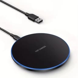 15W Desktop LED Wireless Charger Pad Phone Holder For iPhone 17 16 15 14 13 Pro Max Samsung Xiaomi Induction Fast Charging Stand