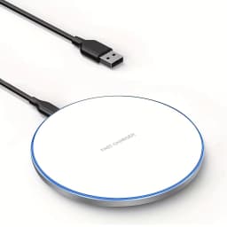 15W Desktop LED Wireless Charger Pad Phone Holder For iPhone 17 16 15 14 13 Pro Max Samsung Xiaomi Induction Fast Charging Stand