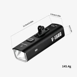 TOSUOD Bicycle Front Light 1500 Lumens 4800mAh Bike Light Splash Resistant Water USB Charging Cycling Lamp Accessories