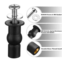 2pcs Expansion Screw Toilet Seat Top Fix Seat Hinge Hole Fixings Well Nut Screw Rubber Back To Wall Toilet Cover Accessories
