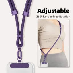 Universal Adjustable Phone Lanyard Crossbody Necklace Strap Phone Case Long Hanging Rope with Clip Anti-Lost Durable and Sturdy