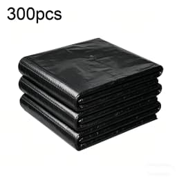 100PCS/300PCS Large Waste Garbage Bag Black Transparent Thickened Garbage Bags Outdoor Restauran Kitchen Disposable Trash Bags