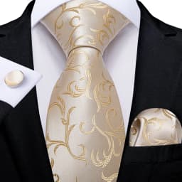 Men Tie Orange Paisley Luxury Polyester Wedding Prom 8cm Necktie Set Pocket Square Cufflinks Gift for Husband Men Accessory