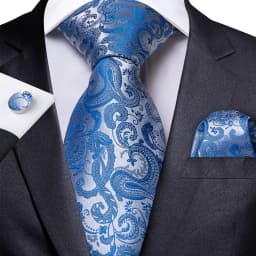 Men Tie Orange Paisley Luxury Polyester Wedding Prom 8cm Necktie Set Pocket Square Cufflinks Gift for Husband Men Accessory