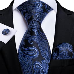 Men Tie Orange Paisley Luxury Polyester Wedding Prom 8cm Necktie Set Pocket Square Cufflinks Gift for Husband Men Accessory