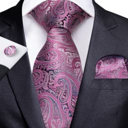 Men Tie Orange Paisley Luxury Polyester Wedding Prom 8cm Necktie Set Pocket Square Cufflinks Gift for Husband Men Accessory