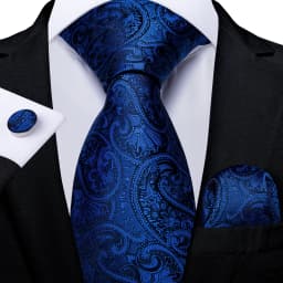Men Tie Orange Paisley Luxury Polyester Wedding Prom 8cm Necktie Set Pocket Square Cufflinks Gift for Husband Men Accessory