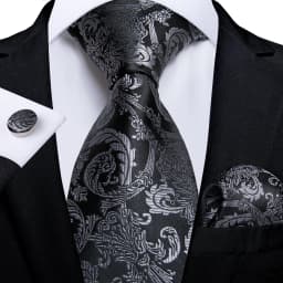 Men Tie Orange Paisley Luxury Polyester Wedding Prom 8cm Necktie Set Pocket Square Cufflinks Gift for Husband Men Accessory
