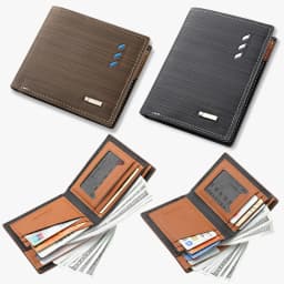 Men's Short PU Leather Wallet, Multi-slot Credit Card Holder Men's Wallet, Casual Wallet for Men