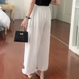 Vintage Women's Wide-Leg Pants High-Waisted Skirt Pants Loose Casual Straight-leg Pants Summer Chinese Style Women's Trousers