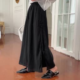 Vintage Women's Wide-Leg Pants High-Waisted Skirt Pants Loose Casual Straight-leg Pants Summer Chinese Style Women's Trousers