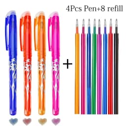 Color Erasable Gel Pens 0.7mm Multi-color Refill Pen for Drawing Writing Gel Ink Rollerball Pen School Stationery Supply