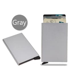 Smart Wallet Card Holder Metal Thin Slim Men Women Wallets Pop Up Minimalist Wallet Small Black Purse Vallet Walets for Men