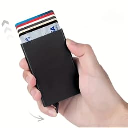 Smart Wallet Card Holder Metal Thin Slim Men Women Wallets Pop Up Minimalist Wallet Small Black Purse Vallet Walets for Men