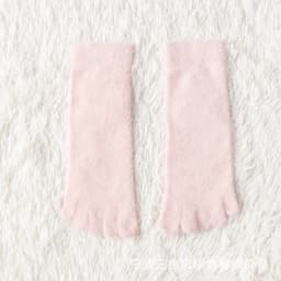 Women Girls Thick Five Finger Socks Winter Warm Colorful Coral Fleece Fluffy Toe Socks Soft Cozy Hosiery Female Floor Slippers