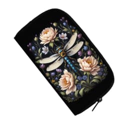 Cute Bee Dragonfly Moth Butterfly Wallet Fantasy Honey Bee Flowers Money Bags ID Credit Card Holder Insects Long Clutch Pouch